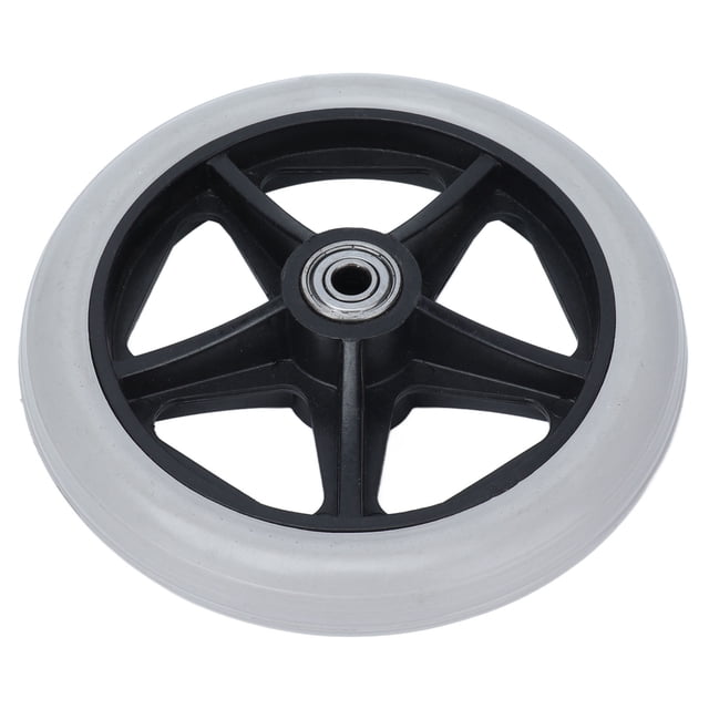 6in Solid Wheel, Wear Resistant Large Carrying Capacity 5 Hole Wheelchair Wheels For Walkers For Rollators