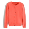thumbnail image 5 of Yuyuzo Womens Cardigan Sweater Tops Crew Neck Long Sleeve Shirts Solid Color Button down Knitted Clothes, 5 of 5