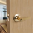 thumbnail image 2 of of Lever Keyed Entry Door Lever Handle Lock Universal Door Knob Hardware Nickel Brushed Color (MRCA), 2 of 5