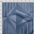 thumbnail image 4 of oneOone Rayon Blue Fabric Geometric Diamond With Stripes Craft Projects Decor Fabric Printed By The Yard 56 Inch Wide, 4 of 4