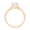 thumbnail image 4 of 0.50 T.C.W Oval Shape Natural Diamond Latest Design Solitaire Wedding Ring for Ladies Solid 14K Yellow Gold Size 8, 4 of 6