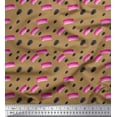 thumbnail image 1 of Soimoi Brown polyester Crepe Fabric Brush Stroke Abstract Print Fabric by the Yard 52 Inch Wide, 1 of 3