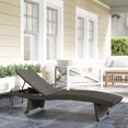 thumbnail image 2 of Outsunny Chaise Longue de Patio Pliable avec Dossier Réglable à 5 Niveaux, Brun, 2 of 10