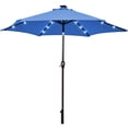 thumbnail image 3 of Gymax 9 ft Patio Table Market Umbrella Yard Outdoor w/ Solar LED Lights Blue, 3 of 8
