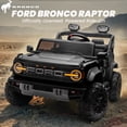 thumbnail image 2 of 24V 2 Seater Ride on Cars for Big Kids, Licensed Ford Bronco Raptor Powered Ride on Toy Truck with Remote Control, Spring Suspension, Bluetooth, LED Light, Electric Car for Kids 3-8 Boys Girls, Black, 2 of 8