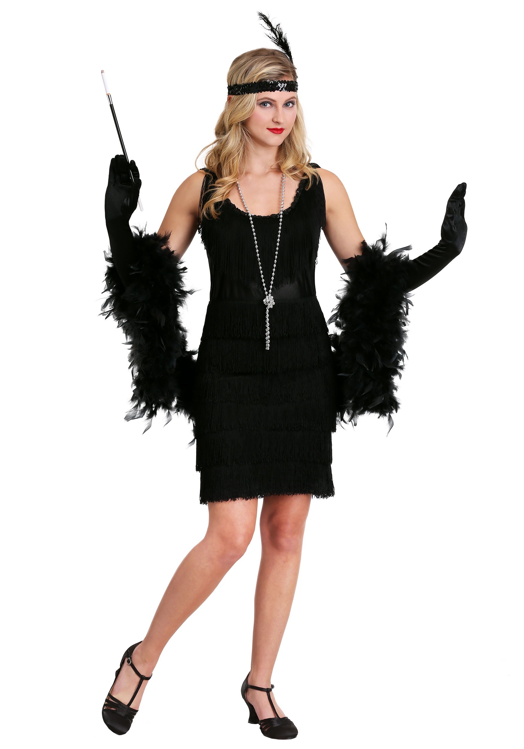 Black Fringe 1920's Flapper Costume
