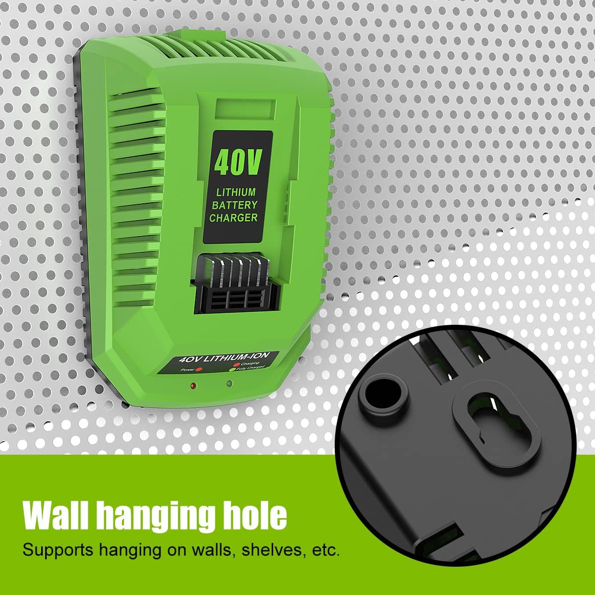 40V Charger Replacement For Greenworks Batteries – Compatible With 29482, 29252, 20202, 22262, 29472, 29462 & More