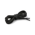 thumbnail image 2 of INSPIRE CHIC Unisex Round Rope Dual Colored Striped 1/5 Thick Boot Shoelace 70cm / 27.55" Dark Gray Black, 2 of 4