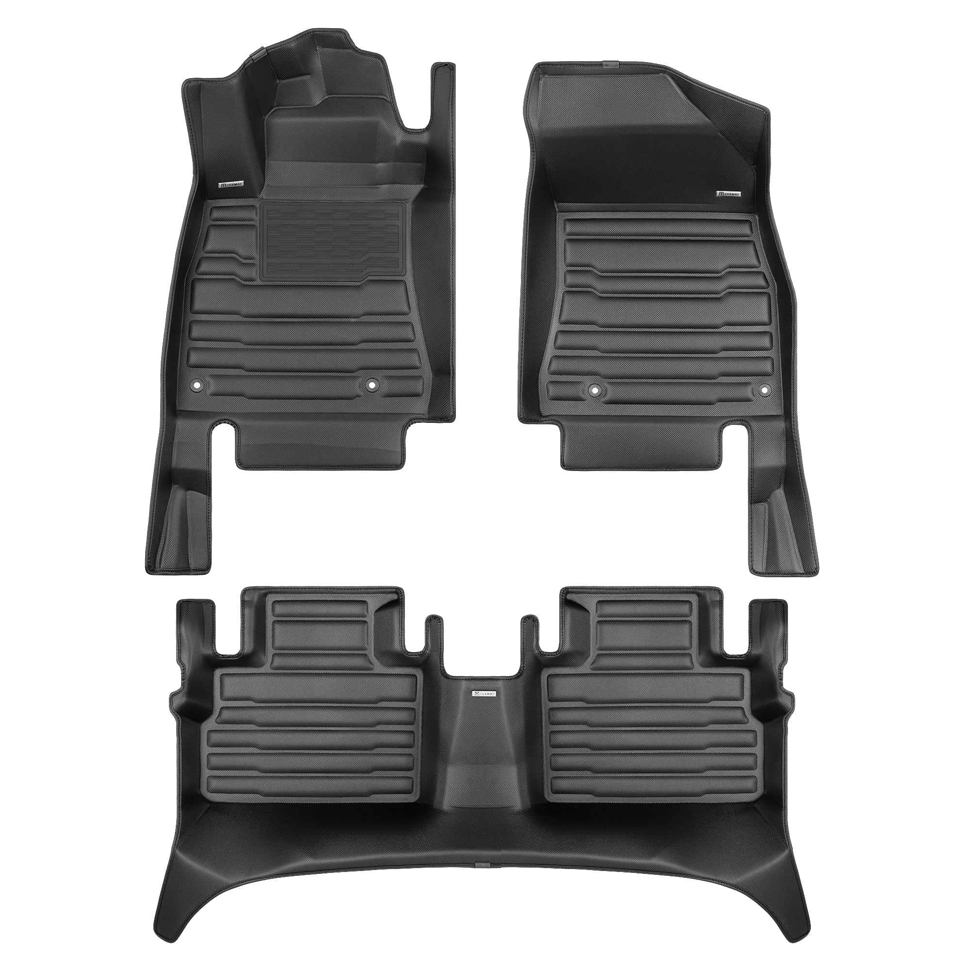 TuxMat - For Nissan Sentra 2020-2025 Models - Custom Car Mats - Maximum Coverage, All Weather, Laser Measured - This Full Set Includes 1st and 2nd Rows