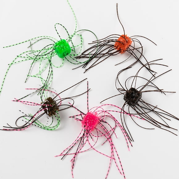 & Attractifs Kit de Pêche Souple en Forme de dés 10 Pcs à Coulage Lent Flexible pour Poisson-Chat et Pêche en Eau Douce 10 Pcs