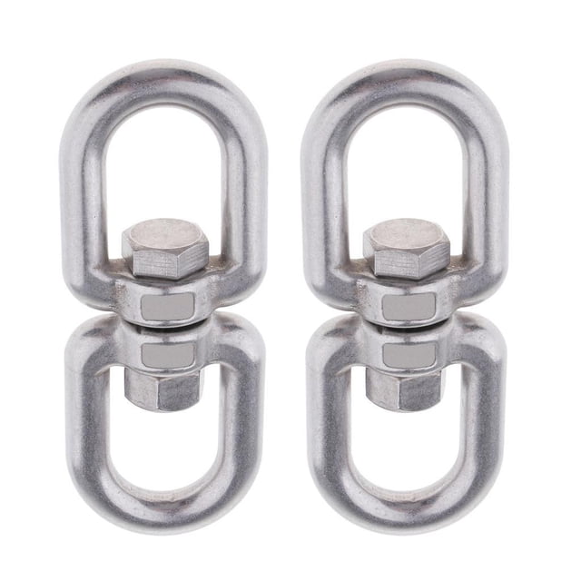 jinwen 2Pcs Stainless Swivel Double Ended Swivel Eye for Swings -M5