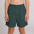 thumbnail image 2 of Elastic Waist Shorts for Kids Solid Color Casual Sport Shorts 3 Pc, 2 of 8