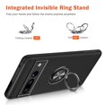 thumbnail image 2 of [PST] Google Pixel 7 Pro Étui Anneau, Étui Hybride Magnétique avec Béquille et Support Anneau Invisible, 2 of 5