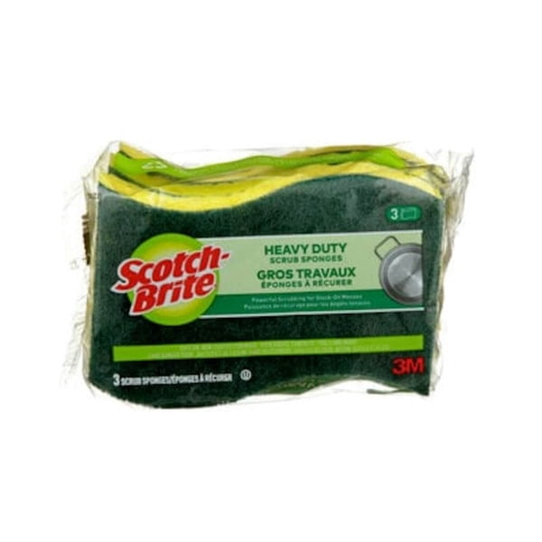 Scotch-Brite Heavy Duty Scrub Sponge HD-3-12-CA, 3/Pack