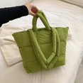 thumbnail image 3 of Women Light Shopping Bag Solid Color Large Capacity Soft Ladies Girls Trendy Bag, 3 of 9