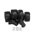 thumbnail image 2 of serony 6 Pcs/ensemble Genouillère Portable Sangle Ajustable Coudières Cyclisme Patinage à Roulettes Protection Protège-Taille Protecteur Noir m, 2 of 6