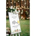 thumbnail image 4 of Darling Souvenir MADE WITH LOVE Personalized Welcome Sign/ Banner, Welcome To Our New Beginning Custom Wine Glass With Flowers Wedding, Engagement Party Sign - 18x12, 4 of 5