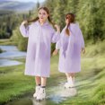thumbnail image 1 of Cowsor Ponchos de Pluie Imperméables pour Garçons Filles Poncho de Pluie Réutilisable avec Capuchon et Manches Manteaux de Pluie Imperméables d'Extérieur Veste, 1 of 7