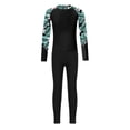 thumbnail image 3 of XUNZOO 2Pcs Girls Rash Guard Swimsuit UPF 50+ Swimming Costume Kids Long Sleeve Rash Shirts Legging Set Black A 8, 3 of 7