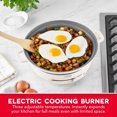 thumbnail image 3 of Dash Stacks Stacking Cookware Set with Electric Burner - Features CleanCoating Ceramic Nonstick Coating - Versatile Nestable Pieces - Convenient Storage - Cream 8-Piece, 3 of 5