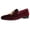 Wine Red, variant on Santimon Mens Dress Shoes Velvet Loafers Slip-on Classic Party Casual Business Shoes Wine Red US 10.5