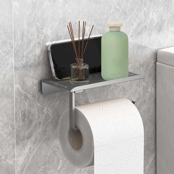 Chmadoxn Bathroom Shelves Bathroom Tissue Holders Toilet Roll Paper Holders Toilet Paper Box Non Perforated Tissue Storage Rack Plastics Bathroom tissue holder