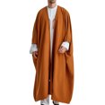 thumbnail image 1 of RXIRUCGD Men's Muslim Robe Arab Middle Robe Long Style Sleeve Long Shirt Fashion Casual Robe, Camel, Size: M, 1 of 9