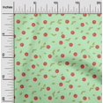 thumbnail image 1 of oneOone Cotton Cambric Fabric Leaves & Apple Fruited Craft Fabric BTY 56 Inch Wide, 1 of 4