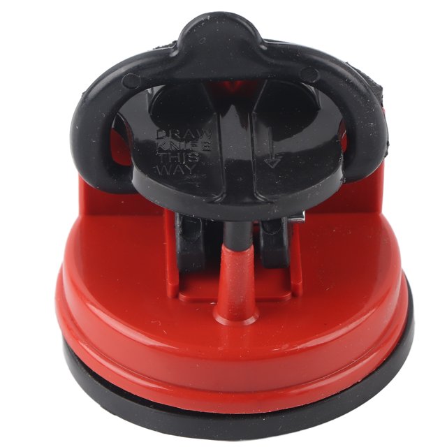 Knife Sharpening Tool, Small Countertop Durable Kitchen Sharpening Stone Manual For Knife Red