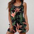 thumbnail image 3 of UPPADA Two Piece Tankini Swimsuits for Women High Waisted 2 Piece Bathing Suits Floral Print Tankini Set Tummy Control Modest Swimwear for Holiday Halter Tankini Multicolor,2xl, 3 of 6
