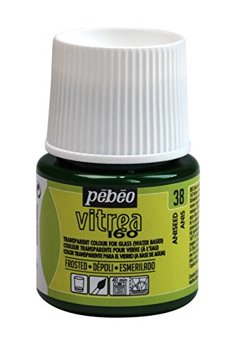 Pebeo Vitrea 160, Frosted Glass Paint, 45 ml Bottle - Aniseed