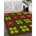 thumbnail image 3 of Ahgly Company Machine Washable Indoor Rectangle Transitional Dark Yellow Green Area Rugs, 6' x 9', 3 of 7