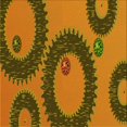 thumbnail image 1 of Ahgly Tapis d'Intérieur Lavable en Machine Carré Marron Selle, 4 Pieds Carré, 1 of 7