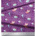 thumbnail image 2 of Soimoi Moss Georgette Fabric Dot,Fish & Cat Kids Print Fabric by Yard 42 Inch Wide, 2 of 3