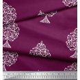 thumbnail image 3 of Soimoi Rayon Crepe Fabric Dot,Leaves & Floral Block Print Fabric by Yard 46 Inch Wide, 3 of 3