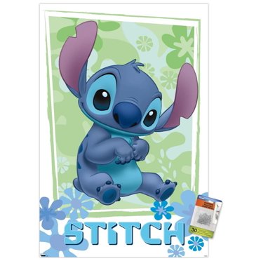 Disney Lilo and Stitch - Flowers Wall Poster, 22.375" x 34" Framed
