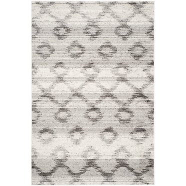Safavieh Collection Adirondack ADR106P Tapis Vintage Géométrique Argent et Charbon (9 Pieds x 12 Pieds)
