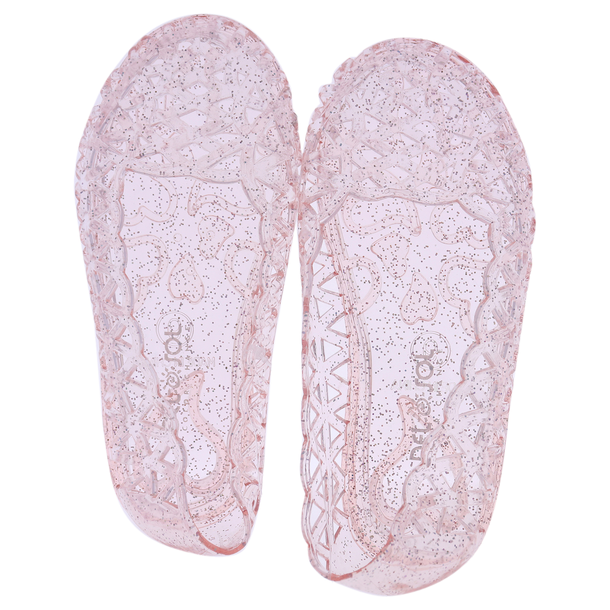 Heart Sole Girl Jellies Shoes - 9 Pink