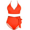 thumbnail image 4 of Pisexur Womens Plus Size Bikini High Waisted Swimsuits Two Piece Bathing Suits Tummy Control Swimwear, 4 of 5