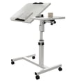 thumbnail image 1 of Overbed Table with Wheels, Height Adjustable Over Bed Table Movable Rolling Bedside Table Standing Desk Bed Table for Hospital and Home Use, 1 of 6