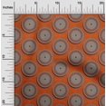 thumbnail image 2 of oneOone Velvet Orange Fabric Asian Block Sewing Craft Projects Fabric Prints By Yard 58 Inch Wide, 2 of 4