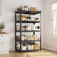 thumbnail image 2 of Fullfurnique 71″ Height Metal Storage Rack with Adjustable Shelves, Black, 2 of 8