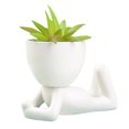 thumbnail image 1 of Human Shaped Flowerpots Mini Ceramics Potted For Home Decor-No Included Plant, 1 of 10
