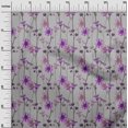 thumbnail image 3 of oneOone Tissu Popeline de Coton Violet Floral Rétro Matériel de Robe Tissu Imprimé Tissu au Mètre 56 Pouces de Large, 3 of 5