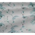 thumbnail image 5 of oneOone Tissu Jersey Viscose Crème Floral & Paon Matériel de Robe Tissu Imprimé Tissu au Mètre 60 Pouces de Large, 5 of 5