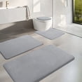 thumbnail image 1 of 2025-2026 Memory Foam Bath Mat Set, Bathroom Rugs For 4 Pcs Toilet Mats Universal Soft Comfortable Water Absorption Non-Slip Thick Machine Washable Easier To Dry Dark Clearance, 1 of 7