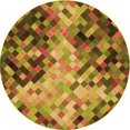 thumbnail image 1 of Ahgly Company Machine Washable Indoor Round Transitional Saddle Brown Area Rugs, 4' Round, 1 of 7