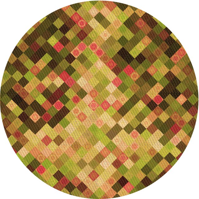 Ahgly Tapis Rond Lavable en Machine Intérieur Transitionnel Brun Selle, 3 Pieds Rond