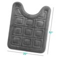 thumbnail image 2 of Clara Clark Bathroom Rugs, Velvet Memory Foam Bath Mat, Ultra Soft Non Slip and Absorbent - Waffled - Contour - Gray, 2 of 6