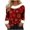Red, variant on Lovzfmll Cozy Christmas Print Fuzzy Crew Neck Top for Women, Fall/Winter Long Sleeve Red, L